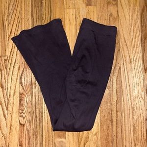 Ribbed brown flared leggings